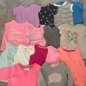 Lot of 15 shirts girls 18-24m